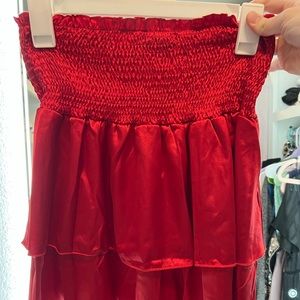 Red skirt